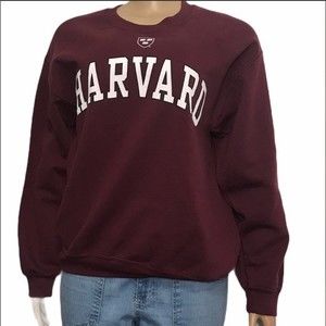 Vintage 80 Harvard University, Sweatshirt VE RI TAS Crest Burgundy Size M